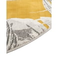 thumbnail image 4 of Unique Loom Blossom Collection Area Rug - Montego (7' Round Yellow/Ivory), 4 of 7