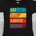 thumbnail image 4 of Inktastic Eat Sleep Karate Repeat Boys or Girls Baby Bodysuit, 4 of 5