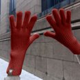 thumbnail image 2 of Winter Waterproof Ski Snow Warm Gloves for Women Men Can Play Mobile Phone Knitted Winter Cycling Warm And Fleece Thick Long Version Exposed Two-finger Gloves Christmas Gift, 2 of 9