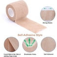 thumbnail image 5 of Nvzi Self-Adhesive Cohesive Wrap Bandage Flexible Stretch Tape Athletic Strong Elastic First Aid Tape for Wrist, Ankle Sprains, Swelling 6 Packs, 1Inch X 5Yards, 5 of 5