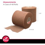 Cramer Tape Underwrap Beige 48 Indvidual Rolls Latex-free PreWrap for Athletic Taping