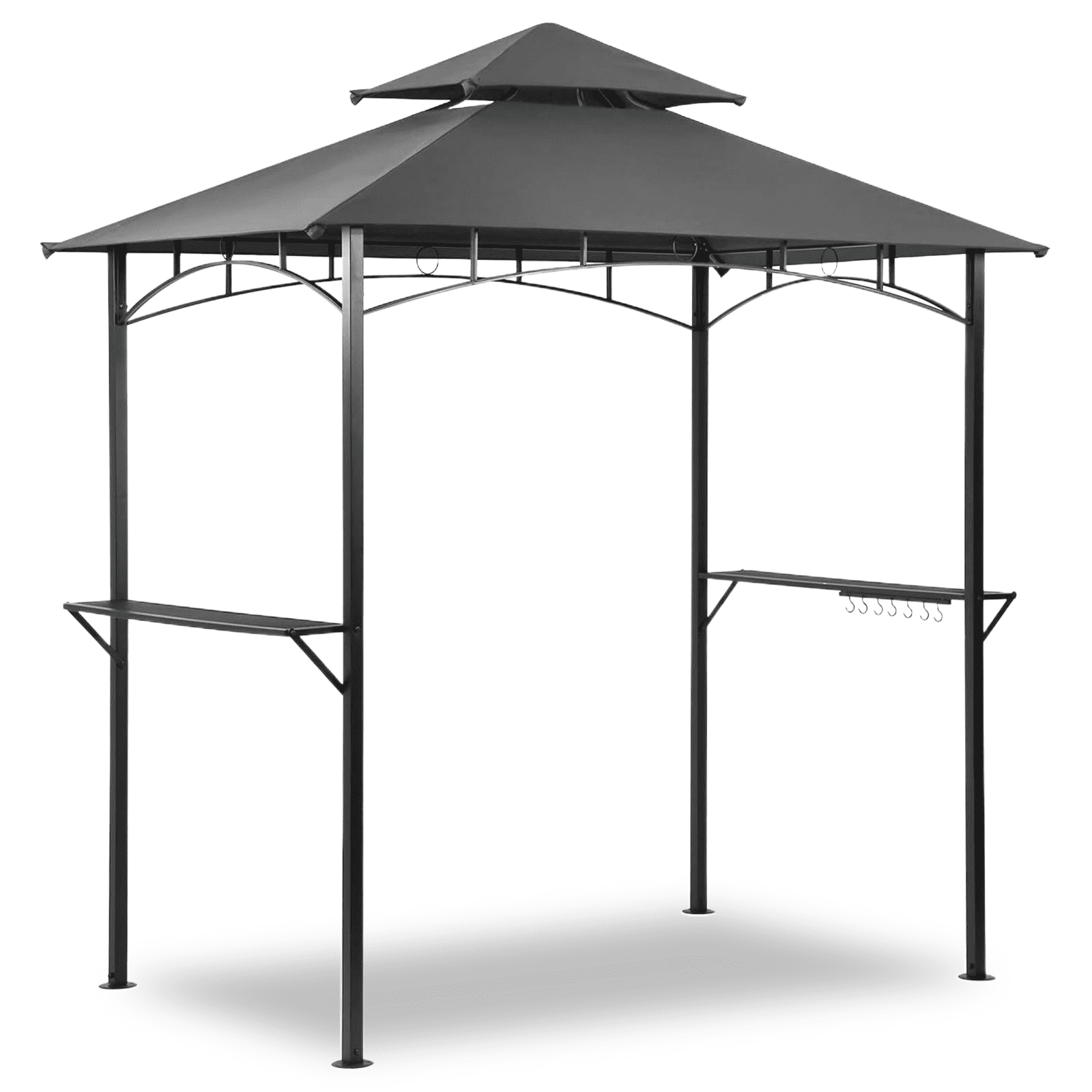 Grezone Outdoor Grill Gazebo Tent BBQ Canopy for Outdoor Grill Shelter BBQ Grill Gazebo Hardtop (L96 x W60 x H101 Inch) Grey
