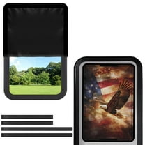 POLERO RV Door Window Shade Cover, Camper Sunshade Privacy Screen Window Cover, 17.3x26 inches，Travel Trailer Motorhome Sun Shade RV Accessories, USA Flag Eagle