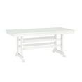 thumbnail image 2 of Emma + Oliver Indoor-Outdoor 72" Rectangle Adirondack Dining Table for 6 with Recycled HDPE Construction in White, 2 of 8