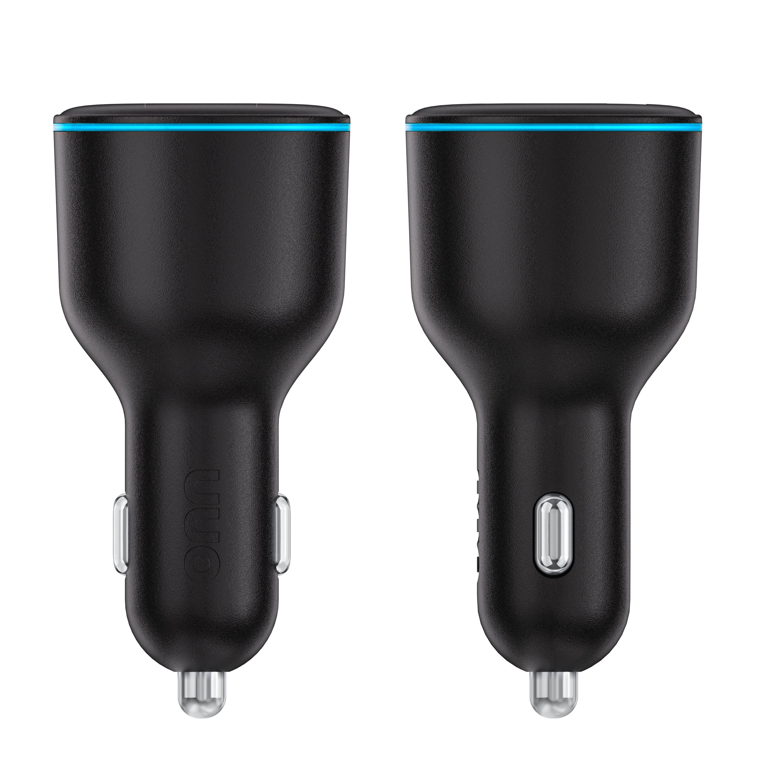 Onn 62W Multi-Port USB-C/USB-A Car Charger, Fast Charging, USB-IF Certified, Foldable Plug, White - Compatible with iPhone, iPad, AirPods, Samsung Galaxy, Note, Pixel & More