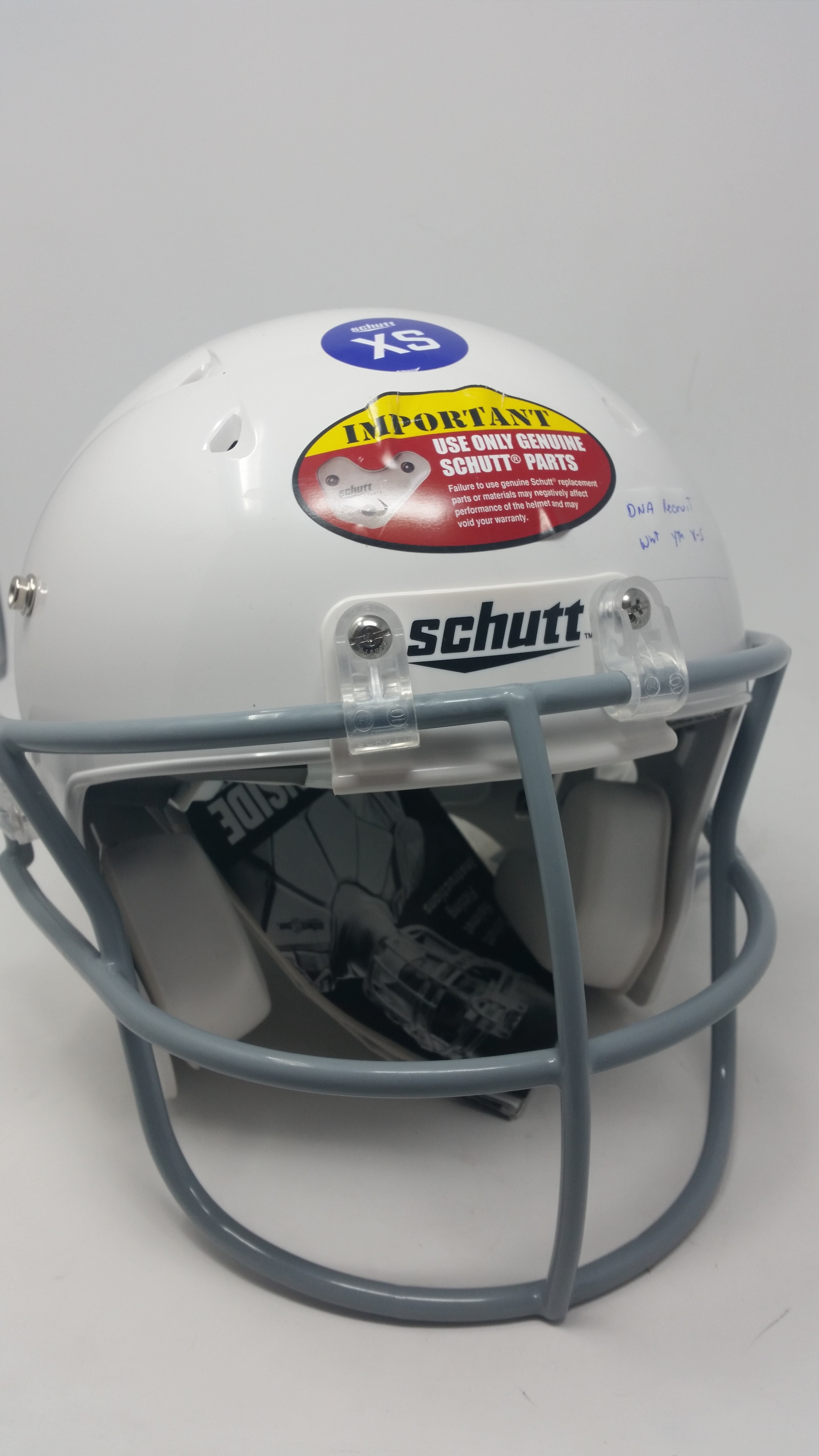 new schutt dna recruit white youth extra small xs football helmets all included walmart com walmart com