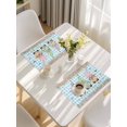 thumbnail image 5 of Easter Placemats Set of 4, Spring Gnomes Bunny Eggs Flowers Blue Checkered Placemats for Dining Table, Place Mats for Kitchen Tabletop, Waterproof Wipeable Dining Table Mats Set, 5 of 9