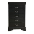 thumbnail image 2 of Passion Furniture Louis Phillipe II Black 5 Drawer Chest of Drawers (31 in L. X 16 in W. X 48 in H.), 2 of 3