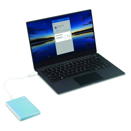 Seagate - One Touch 2TB External USB 3.0 Portable Hard Drive with Rescue Data Recovery Services - Light Blue
