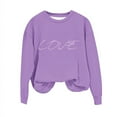 thumbnail image 6 of TFEOQRY Toddler Girls Fashion Cute Hoodless Sweatshirts Solid Color Long Sleeve Crewneck Sweatshirt Pullover Tops, 6 of 7