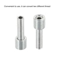 thumbnail image 5 of Uxcell M10/M12 to M6/M8/M10 30mm Long Double Male Threaded Reducer Bolt Screw Fitting Adapter 6 Pack, 5 of 5