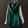 thumbnail image 5 of FAOWME Women's Hooded Knit Vest With Pockets Sleeveless Solid Color Open Front Buttons Fashion Comfortable Sweater For Fall Winter Daily Wear Green Xxxl, 5 of 5