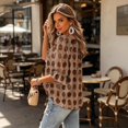 thumbnail image 4 of 3/4 Length Sleeve Womens Tops Fall Loose Work Puffy Sleeves Blouses Summer Elegant Casual Loose Work Plus Size Flowy Ruffle Fashion Office Dress Shirt, 4 of 7