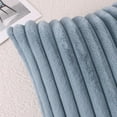 thumbnail image 6 of Pallene Faux Fur Plush Throw Pillow Covers 20x20 Set of 2, Luxury Soft Fluffy Striped Decorative Pillow Covers for Sofa, Couch, Living Room, Blue Grey, 6 of 15