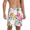 thumbnail image 2 of Gaeub Colorful Flowers Printed Men's Short Pajama Pants, Lightweight Lounge & Sleep Bottoms Keep You Cool - XX-Large, 2 of 9