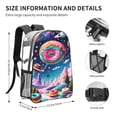 thumbnail image 4 of Rocae Colorful Donut for 16inch Clear Backpack Transparent School Backpack for Women Men, Capacity Clear Bag for College, Travel, 4 of 7