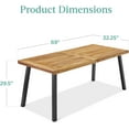 6Person Indoor Outdoor Acacia Wood Dining Table Picnic Table w/Powder