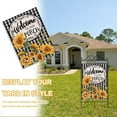thumbnail image 4 of Home Decorative Welcome to Our Porch Spring Summer Sunflower House Flag, Black White Buffalo Plaid Check Yard Outside Decoration, Fall Autumn Farmhouse Outdoor Large Decor 28 x 40, 4 of 6