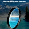 thumbnail image 2 of Cpl Filter for iPhone, 52mm Clip-0n Cpl Phone Camera Lens Filter Kit, Circular Polarizer Polarizing Filters for iPhone 15 14 13 12 11, for Samsung Blu, Smartphones(with Storage Box), 2 of 8