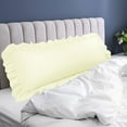 thumbnail image 1 of PiccoCasa Microfiber Ruffle Body Pillowcases with Envelope Cream 20"x48", 1 of 7
