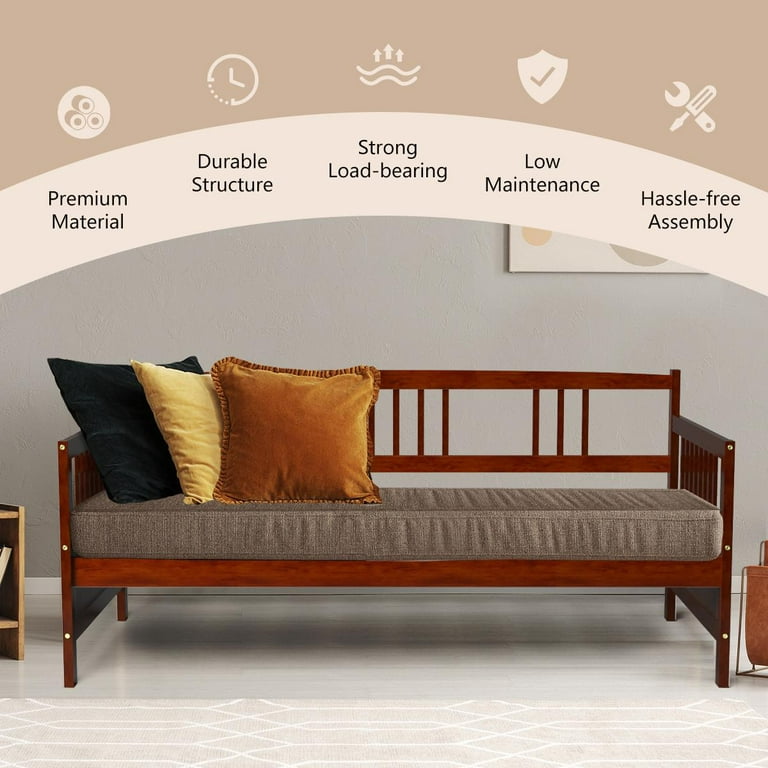 Giantex Twin Size Wooden Slats Daybed