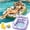 Purple, variant on 3-in-1 Inflatable Pool Lounge Chair, Heavy Duty Inflatable Lounge Sofa Pool for Adults, Floating Pool Couch with Cooling Mesh Seat & Cup Holder, Blow Up Water Sofa for Pool, Backyard (Green)