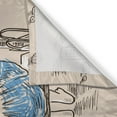 thumbnail image 3 of Kids Girls Curtains 2 Panels Set, Little Girl with Panama Hat Sitting on a Bench with Fluffy Cat by the Seaside, Window Drapes for Living Room Bedroom, 55W X 39L Inches, Multicolor, by Ambesonne, 3 of 3