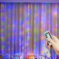thumbnail image 3 of Curtain Light USB LED String Fairy Garland for New Year Christmas Party Wedding Birthday Bedroom Ramadan Easter Home Decoration (Pink Light,USB-3Mx2M 200LEDs), 3 of 7