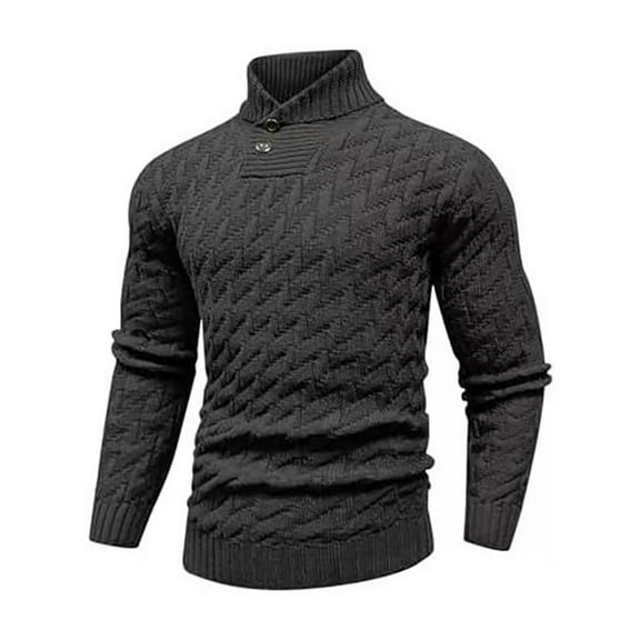 JTieacloth Casual Mens Sweaters Knit Sweater Coat Fashionable Slim Fit Crewneck Pullover Sweater For Casual Wear And Outdoor Activities(Black)