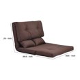 thumbnail image 5 of Benzara Adjustable Foldable Leisure Futon Sofa with Tufting, Brown, 5 of 5