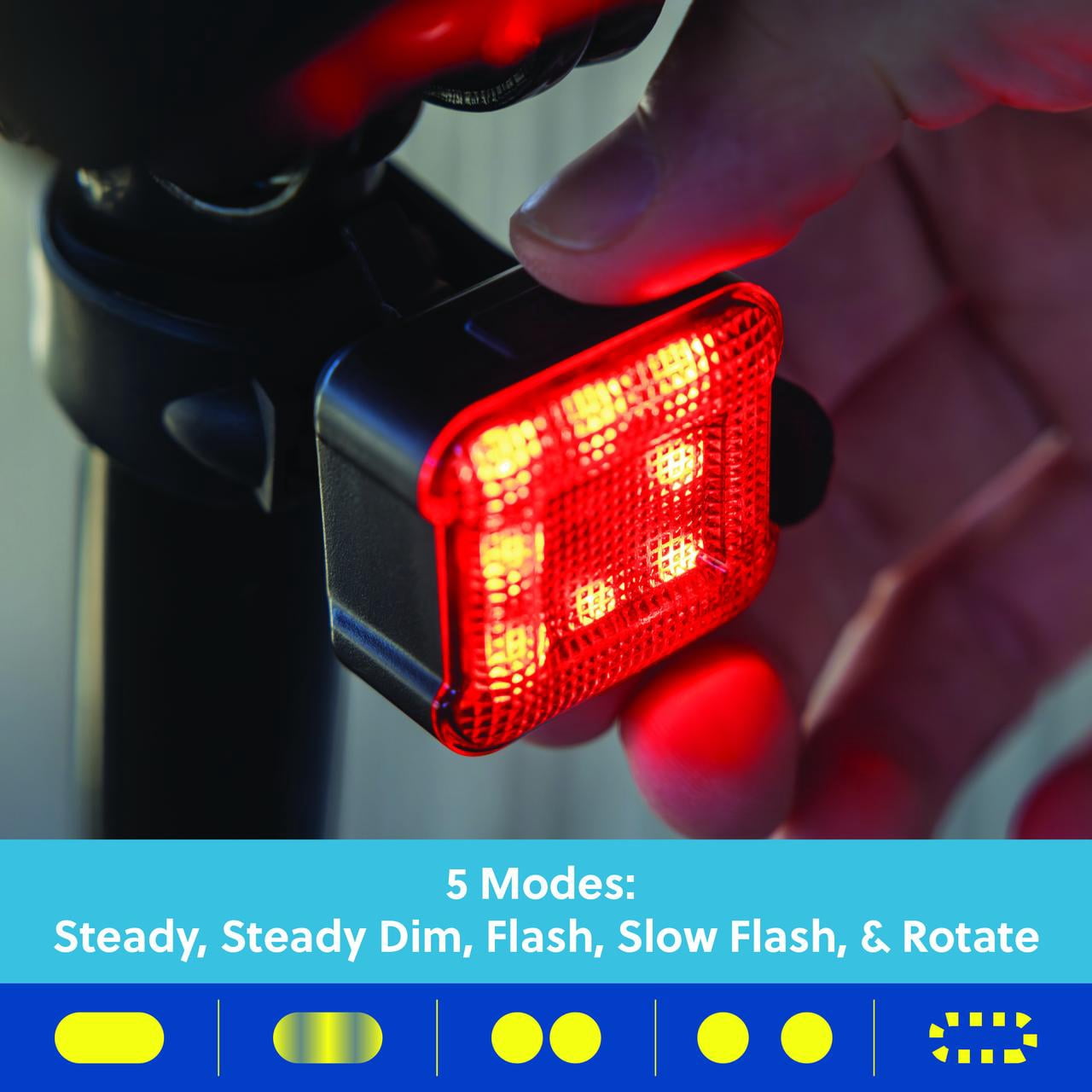 Concord Bikes Rechargeable Bicycle Tail Light, Black