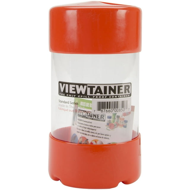 Viewtainer Conteneur de Rangement à Dessus Fendu 2.75"X5"-Orange