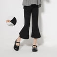thumbnail image 3 of Loopsun Girls Solid Leggings Thin Cropped Flare Leg Casual Pants, 3 of 5