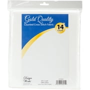 Design Works Gold Quality Aida 14 Count 60"X36"-White