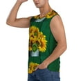 thumbnail image 3 of Balery Sunflowers in Bucket Men's Sleeveless Muscle Shirts Workout Tank Top, Moisture Wicking, Odor Protection-X-Large, 3 of 8