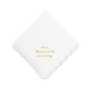 Weddingstar Personalized Embroidered White Pocket Handkerchief - Crochet