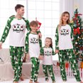 thumbnail image 4 of Uaswgudfs Matching Family Pajamas Sets Green Christmas PJs Gnomes Letter Print Top & Deer Plaid Bottom Sleepwear Soft Jammies, 4 of 5