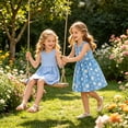 thumbnail image 3 of Lanbubble 2-Pack Girls' Dresses Sleeveless Summer Dress Casual Sundress For Toddler Girl 2-6T, 3 of 7
