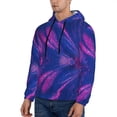 thumbnail image 3 of Sigee Neon Gradient Blue for Men's Pullover Hoodie Sweatshirts Adult Casual Long Sleeve Sweatshirts ,Sizes S-4XL-Large, 3 of 7