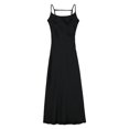 thumbnail image 1 of Diseño tallado hueco Sundress Slit Dress Office Lady Elegant White Spandex Vestidos S-xl Poliéster Naranja Satinado Textura, 1 of 4