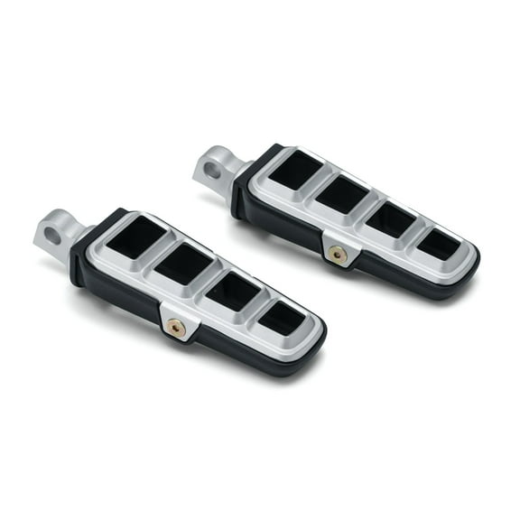 Kuryakyn 6666 Motorcycle Footpegs: Dillinger Pegs with Male Mount Adapters, Silver, 1 Pair