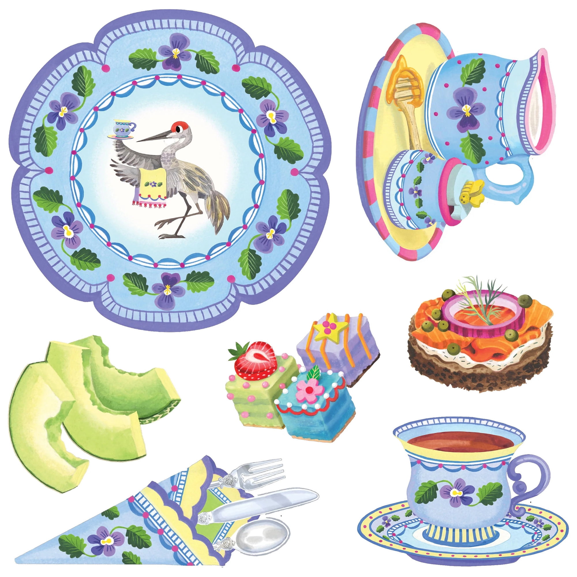 eeBoo Kitten's Time For Tea Spinner Game, Story Building Game, Ages 3+, 2-4 Players - Introduces Storytelling & Creative Thinking, 15 Minute Gameplay