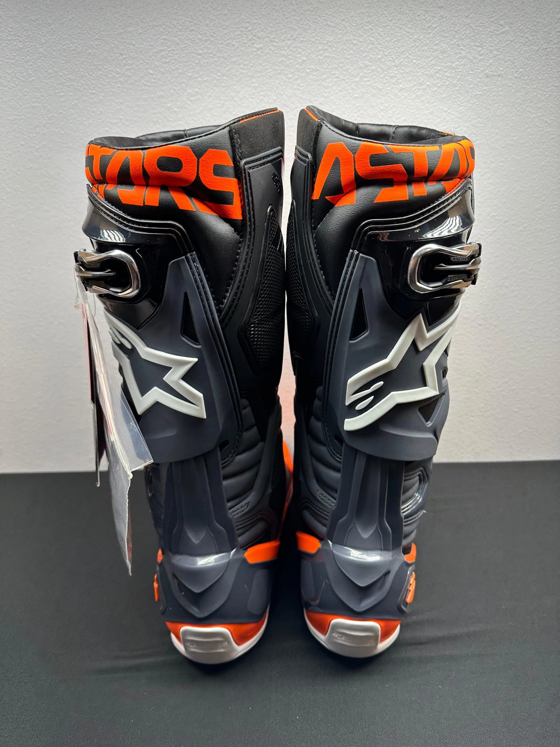 Botas motocross alpinestars tech 10 gris naranja fluor morado