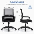 thumbnail image 2 of CELTOSS Office Chair, Wide Seat with Ergonomic Lumbar Support, Adjustable Height, Home Office Computer Desk Chair, Black, 2 of 11
