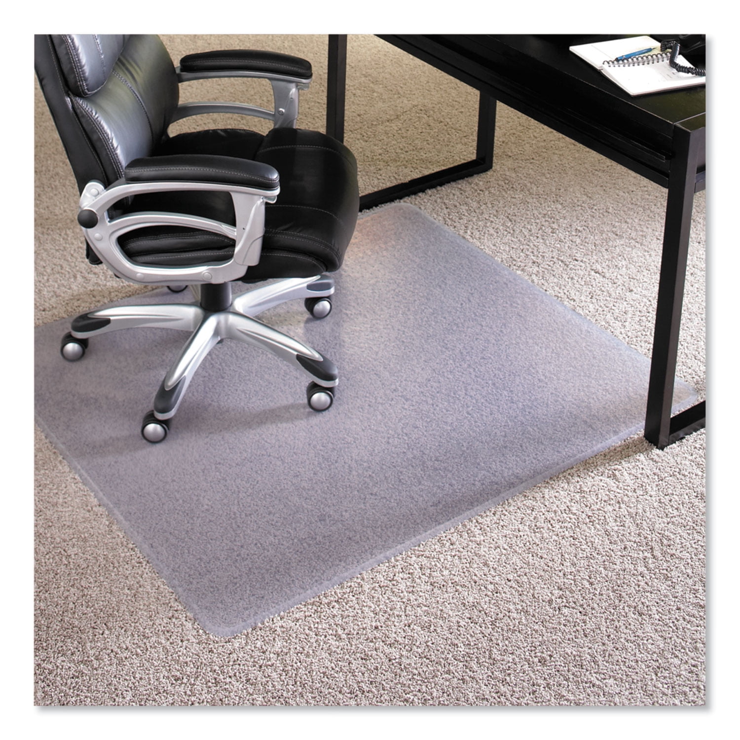 ES Robbins 122371 Everlife Chair Mats for Medium Pile Carpet Rectangular 46 X 60 Clear Esr122371 for sale online 