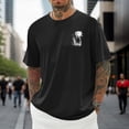 thumbnail image 2 of T-shirt à Manches Courtes Imprimé Graphique Décontracté Col Rond pour Usage Quotidien Hommes T-Shirt Confortable Quotidien T-Shirt Graphique Polyvalent pour Printemps et Été, 2 of 4