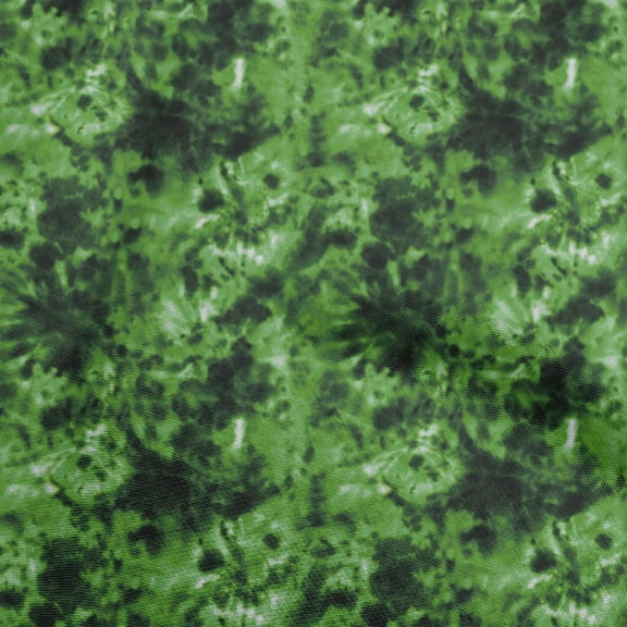oneOone Cotton Cambric Green Fabric Tie Dye Sewing Material Print Fabric By The Yard 56 Inch Wide