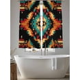 thumbnail image 5 of Boho Orange Teal Sheer Curtains 72 Inch Length 2 Panels Set for Living Room/Bedroom, Geometric Vintage Southwestern Ethnic Curtain Sheers Drapes Rod Pocket Curtains Window Treatment Set 52''x72''x2, 5 of 7