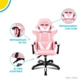 thumbnail image 3 of Silla Gamer Titano Ergonómica Reclinable Con Descansa Pies Rosa Grande TT-SGCRP, 3 of 8