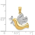 thumbnail image 5 of 14K Yellow & Rhodium With Peace Dove Pendant Made In United States xr1512, 5 of 6